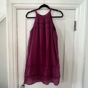 Berry Swiss Dot Sundress